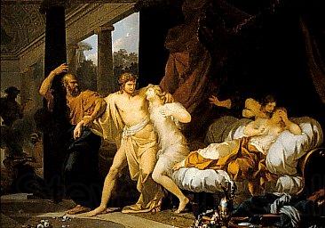 Baron Jean-Baptiste Regnault Regnault Socrates Tears Alcibiades from the Embrace of Sensual Pleasure